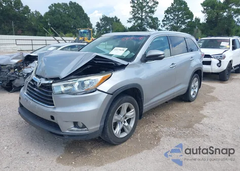 2015 Toyota Highlander Limited V6 z USA, uszkodzony, nr VIN 5TDYKRFH7FS063505